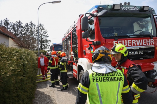 Drei Feuerwehren bei Kchenbrand in einem Wohnhaus in Traun im Einsatz