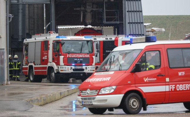 Brand bei einem Unternehmen in Gschwandt sorgt fr Einsatz zweier Feuerwehren