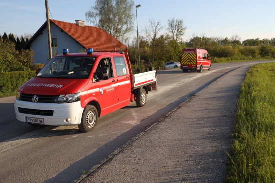 Sechs Kilometer lange lspur durch Wels sorgte fr lngeren Einsatz der Feuerwehr