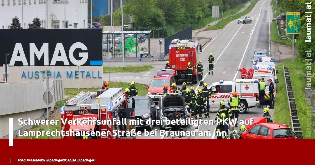 Schwerer Verkehrsunfall Mit Drei Beteiligten PKW Auf Lamprechtshausener ...