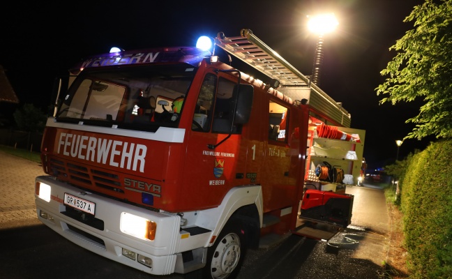 Nächtlicher Brand einer Gartenhütte sorgte für Einsatz der Feuerwehr in Weibern