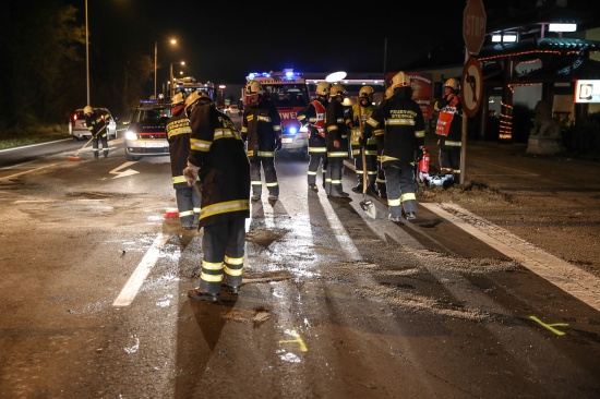 Verkehrsunfall im Abendverkehr auf der Pyhrnpass Straße in Steinhaus