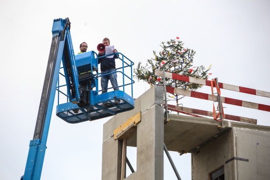 Gleichenfeier für den Neubau des Feuerwehrhauses Hörsching