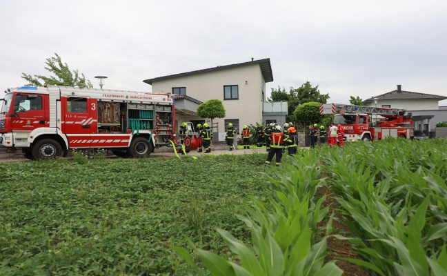 Kellerbrand in einem Einfamilienhaus in Marchtrenk