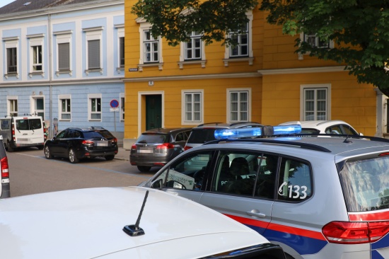 Feuerwehr bei Kindergarten in Wels-Innenstadt im Einsatz