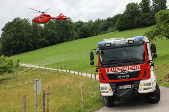 Vier Feuerwehren sowie Notarzthubschrauber bei Personenrettung in Steinbach an der Steyr im Einsatz