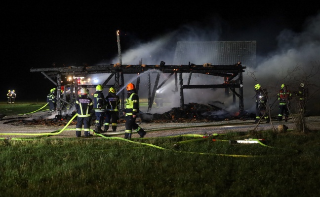 Vollbrand eines kleineren Stadels in Micheldorf in Oberösterreich