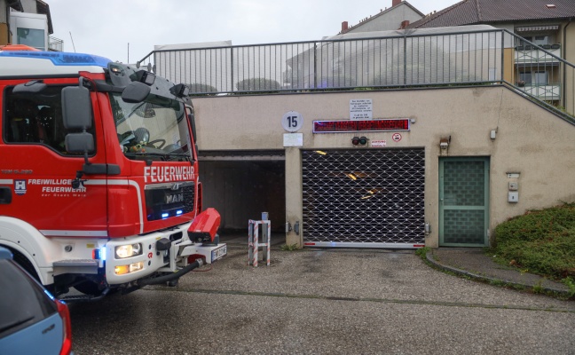 Technischer Einsatz bei einer Tiefgarage einer Wohnanlage in Wels-Neustadt