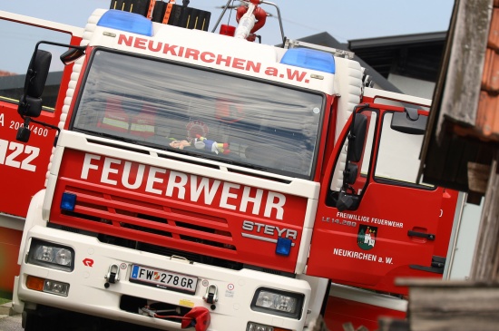 Brand in einem Wohnhaus in Neukirchen am Walde fhrte zu Einsatz zweier Feuerwehren