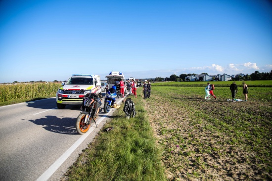 Motorradlenker musste nach Unfall in Marchtrenk reanimiert werden