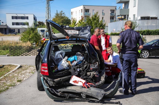 Kreuzungscrash auf Wiener Strae bei Marchtrenk endet glimpflich