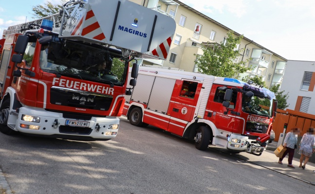 Einsatz der Feuerwehr bei befrchtetem Gasaustritt in einer Tiefgarage in Wels-Lichtenegg