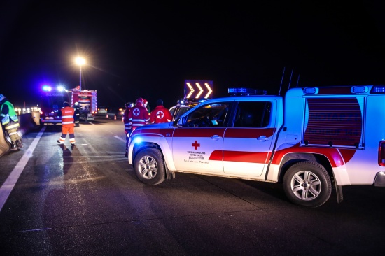 Fahrzeugberschlag auf der Westautobahn endet glimpflich