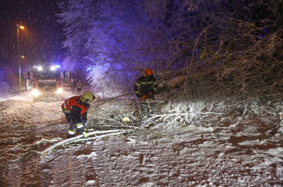 Schneelast: Wintereinbruch mit groen Schneemengen sorgt fr Vielzahl an Einstzen in Obersterreich