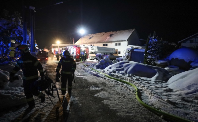 Vier Feuerwehren bei Brand im Heizraum eines Unternehmens in Molln im Einsatz