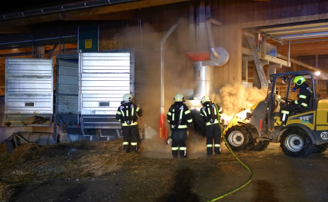 Brand bei einer Heutrocknungsanlage eines Stallgebudes in Hofkirchen an der Trattnach