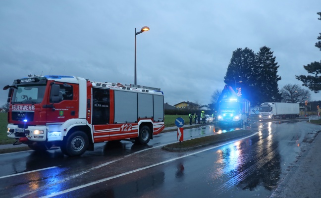 Verkehrsunfall im Frhverkehr auf der Voralpenstrae in Sattledt