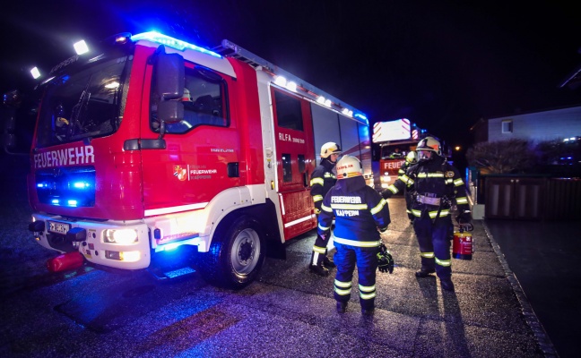 Saunabrand in Marchtrenk noch vor Eintreffen der Feuerwehren bereits gelscht