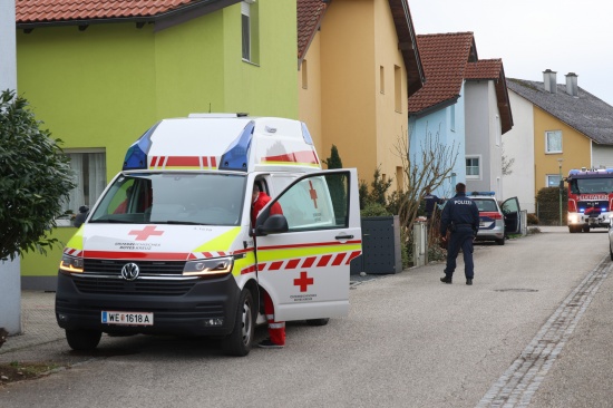 Angebranntes Kochgut sorgte fr Einsatz von Feuerwehr und Rettung in einem Wohnhaus in Wels-Puchberg