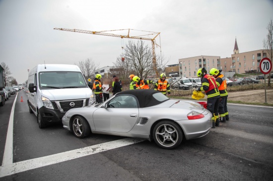 Unfall bei Abbiegevorgang in einem Kreuzungsbereich der Wiener Strae in Marchtrenk