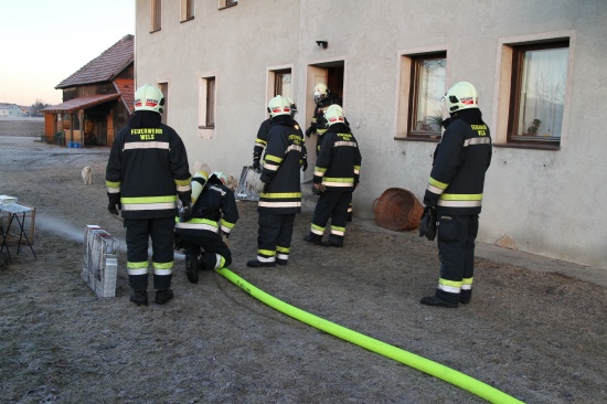 Brand einer Selchkammer in Wels