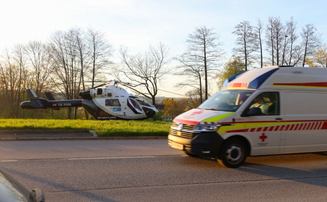 Notarzthubschrauber in Nubach im Einsatz