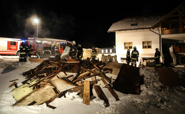 Neun Feuerwehren bei Brand in St. Agatha im Einsatz