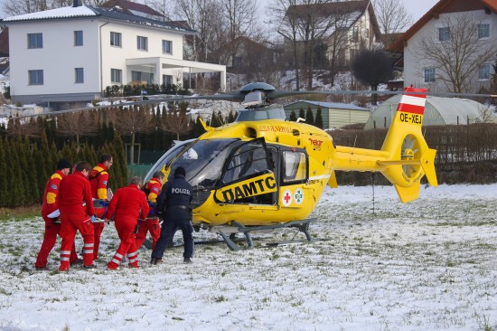 Rettungshubschrauber nach internem Notfall in Sipbachzell im Einsatz