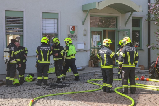 Brand im Gemeindeamt in Hinzenbach sorgte fr Einsatz zweier Feuerwehren