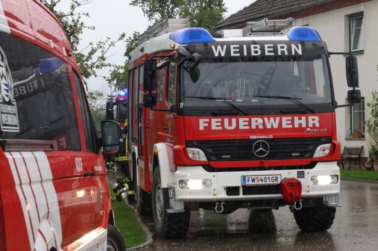 Brand bei einem Gewerbebetrieb in Weibern sorgte fr Einsatz zweier Feuerwehren