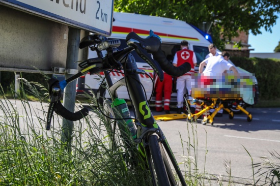 Radfahrer bei Verkehrsunfall in Marchtrenk verletzt