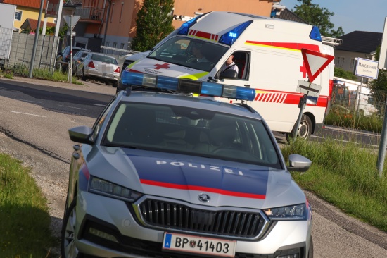 Auffahrunfall mit drei beteiligten Autos im dichten Abendverkehr auf Wiener Strae in Marchtrenk