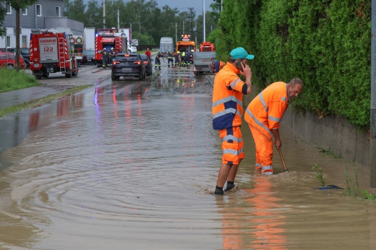 Unwettereinsätze: Gewitter mit Starkregen sorgen für Einsätze der Feuerwehren in Oberösterreich