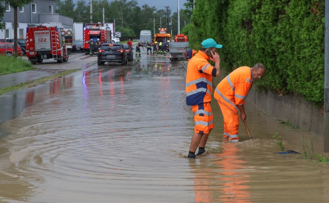 Unwettereinsätze: Gewitter mit Starkregen sorgen für Einsätze der Feuerwehren in Oberösterreich