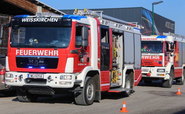 Heizungsbrand in einem Gewerbebetrieb in Weikirchen an der Traun