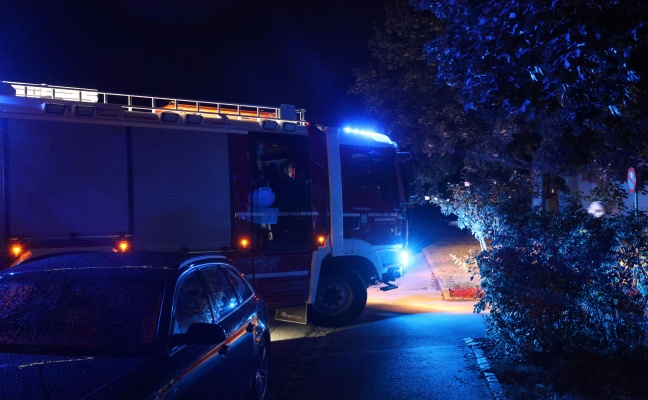 Nchtlicher Einsatz wegen eines Brandverdachts in Wels-Pernau