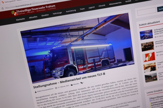 Medial verrissen: Feuerwehr widerspricht angeblicher Lachnummer um zu groes Feuerwehrfahrauto