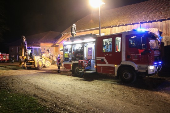 Brand einer Hackschnitzelheizung auf einem Bauernhof in Sipbachzell