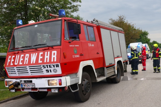 Drei Feuerwehren bei Brand in einem Wohngebude in St. Thomas im Einsatz