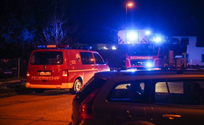Lagerfeuer in einem Garten in Wels-Pernau lste Feuerwehreinsatz aus