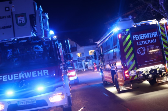 Drei Feuerwehren bei Brand in einer Backstube in Vorchdorf im Einsatz