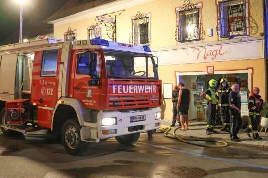 Brand in einer Metzgerei im Ortszentrum von Sch�rfling am Attersee
