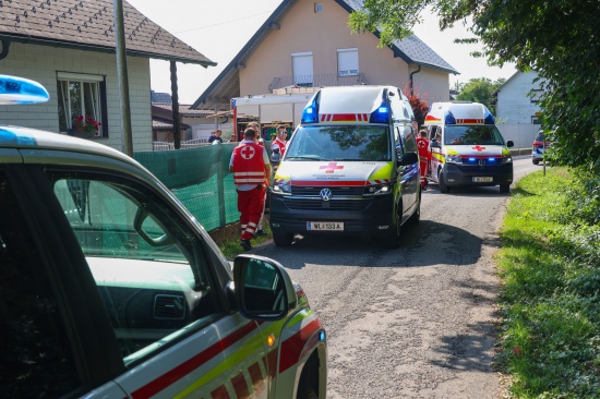 Vier Verletzte bei Brand in einem Einfamilienhaus in Edt bei Lambach