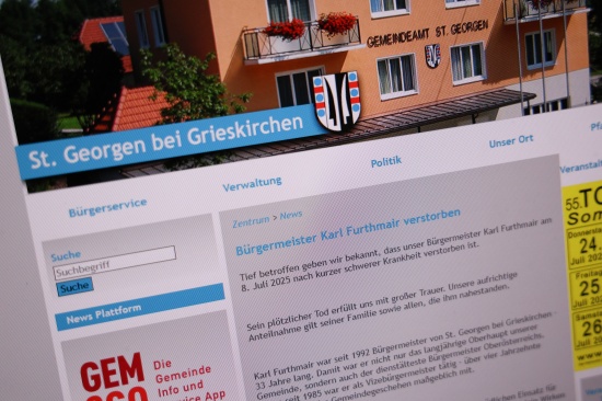St. Georgen bei Grieskirchen: B�rgermeister Karl Furthmair (�VP) verstorben