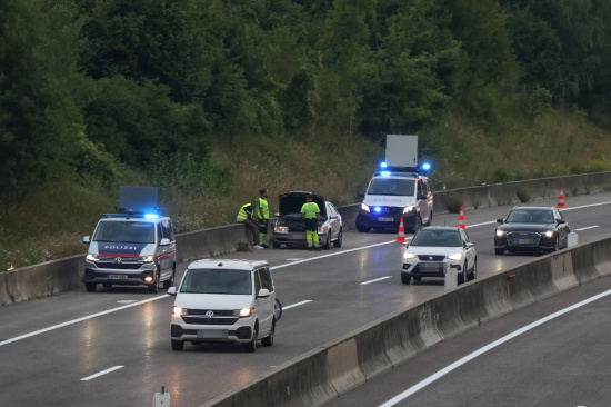 Vermeintlicher PKW-Brand auf Innkreisautobahn bei Steinhaus stellte sich als Panne heraus