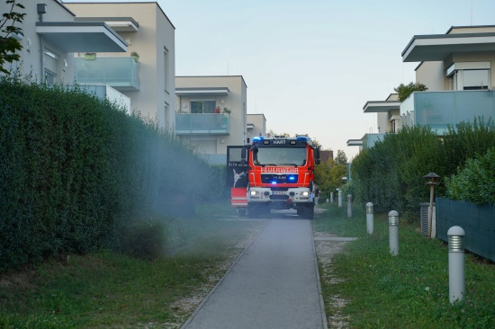 Rauchentwicklung durch angebrannte Speisen in einem Mehrparteienwohnhaus in Leonding