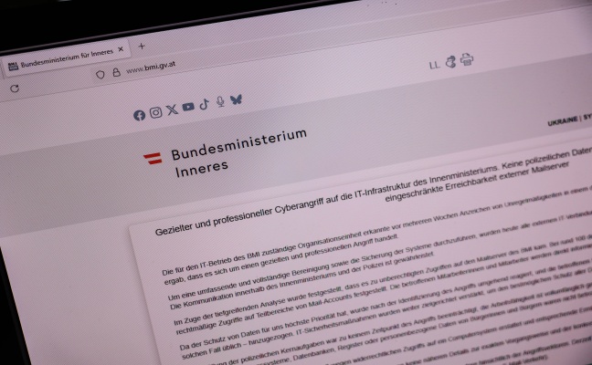 Cyberattacke: Polizei und Bundesministerium f�r Inneres von Angriff auf IT-Infrastruktur betroffen