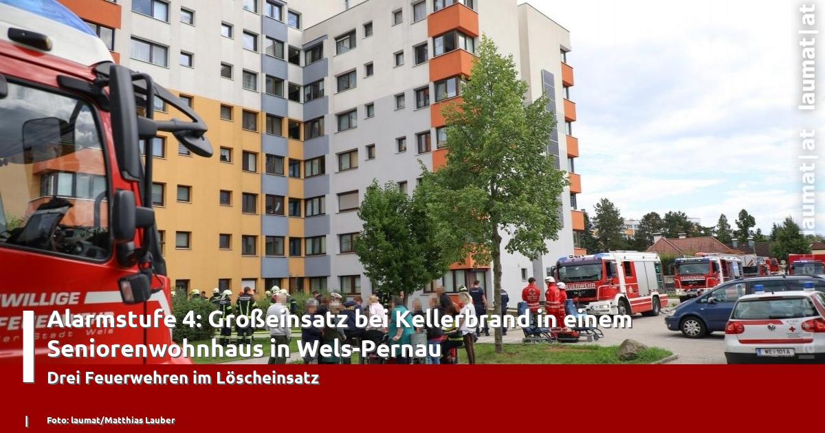 Alarmstufe 4: Großeinsatz bei Kellerbrand in einem Seniorenwohnhaus in ...