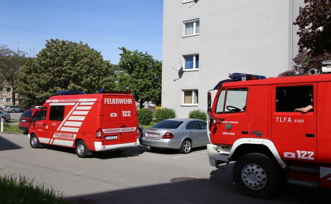 Feuerwehr wegen angebranntem Kochgut in Ansfelden in Einsatz