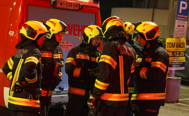 Feuerwehr und Polizei bei Suchaktion nach abg�ngiger Person in Gmunden im Einsatz